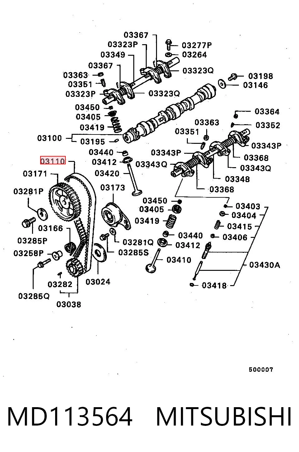  para Mitsubishi Colt II (C1A)