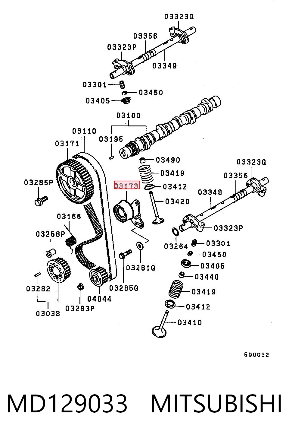 Compre Reguladora de tensão da correia do mecanismo de distribuição de gás Mitsubishi Galant 6