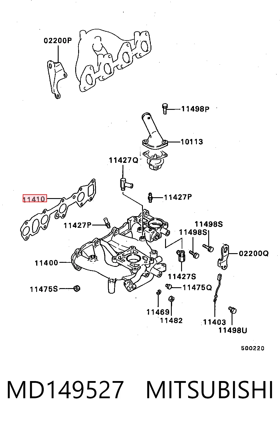 Vedante de tubo coletor de admissão Mitsubishi L 300 preço, a partir de 4,65 USD