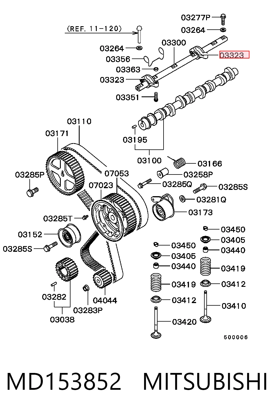 Balanceiro de válvula (balanceiro de válvulas) Mitsubishi Lancer V CBW,CDW