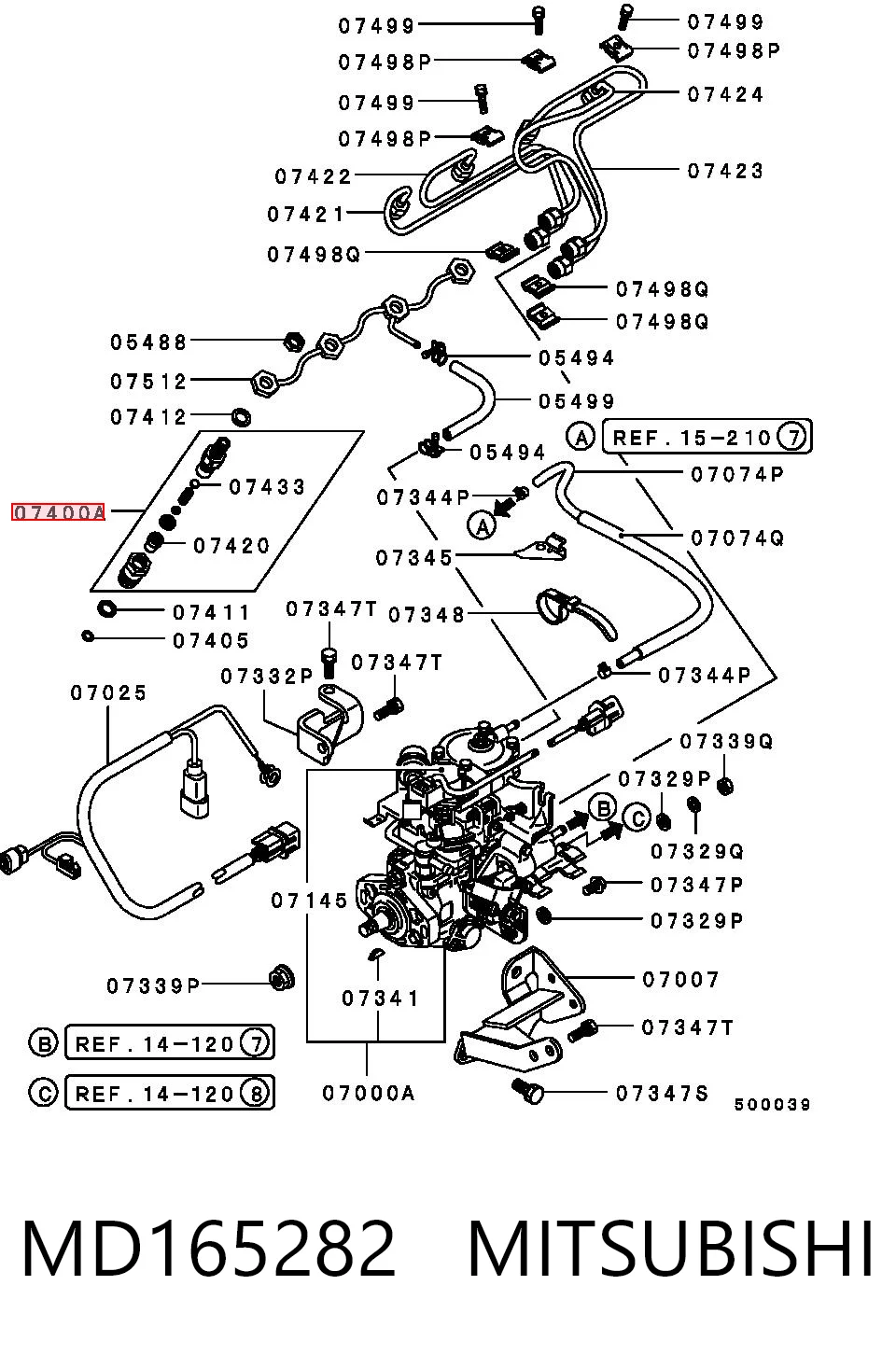 Injetor de injeção de combustível para Mitsubishi Lancer V CBW,CDW
