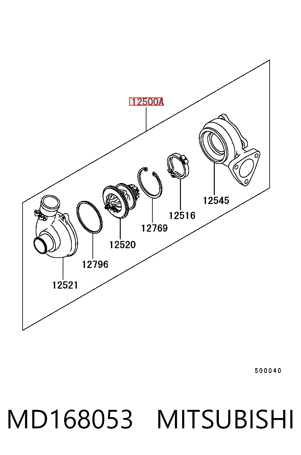 MD168053 Mitsubishi Turbina