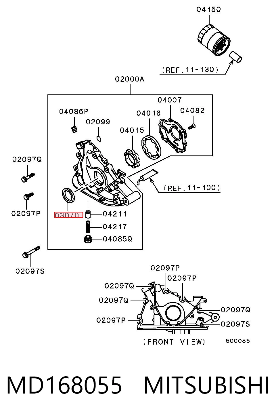 2142135001 Hyundai/Kia Vedação dianteira de cambota de motor