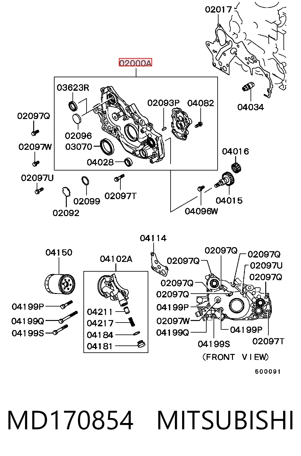Bomba de óleo Mitsubishi L 300  P0W, P1W, P2W ao melhor preço