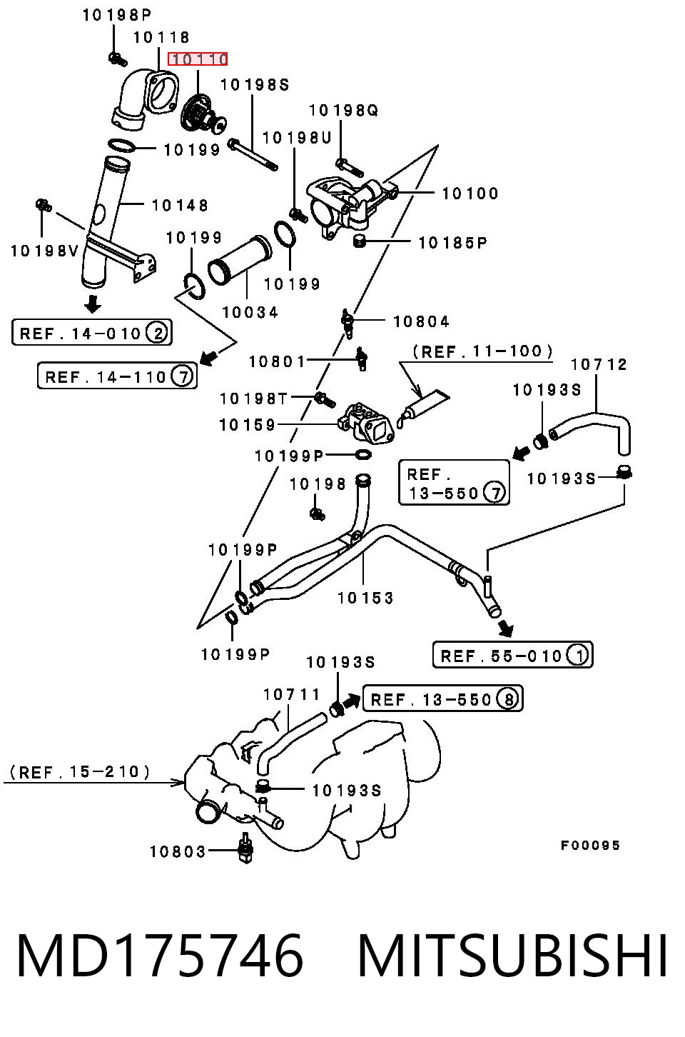 MD175746 Mitsubishi Termostato