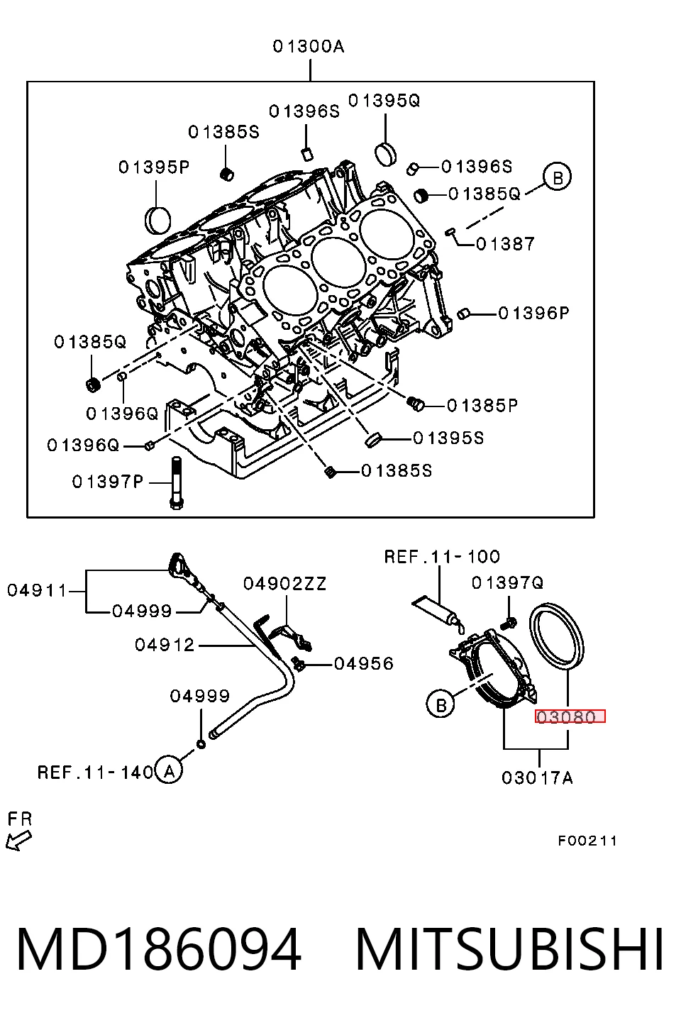 Vedação traseira de cambota de motor KIA Optima III sedan (TF) (2010 - 2017) III