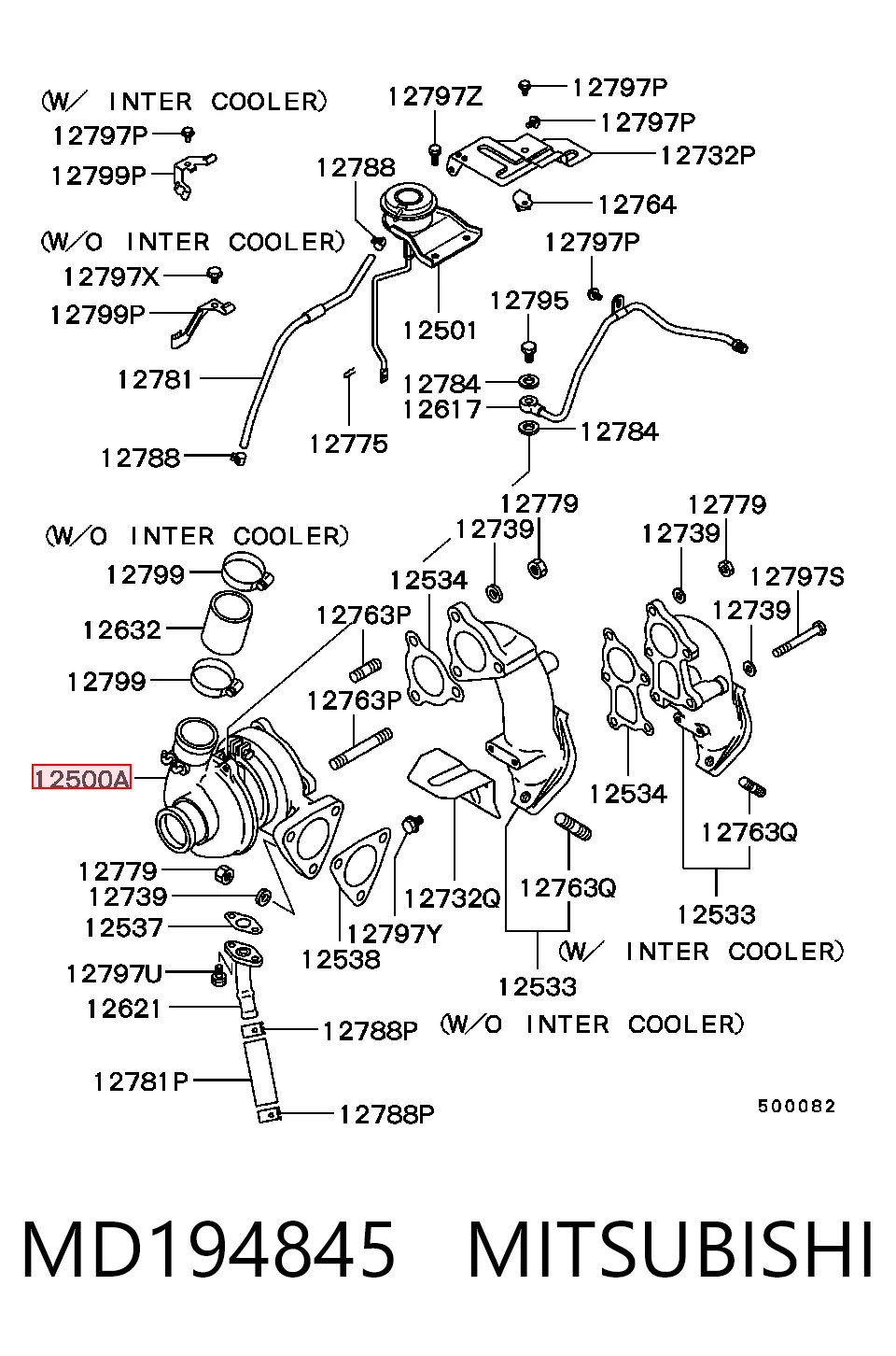 MD194845 Mitsubishi Turbina