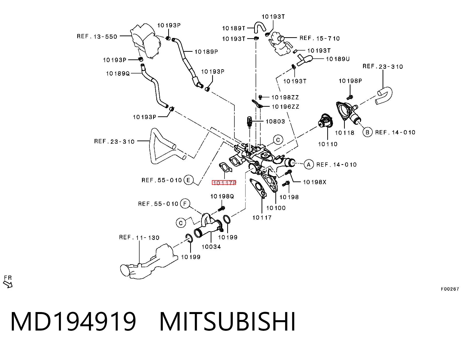 Vedante de termostato para Mitsubishi Galant VIII EA