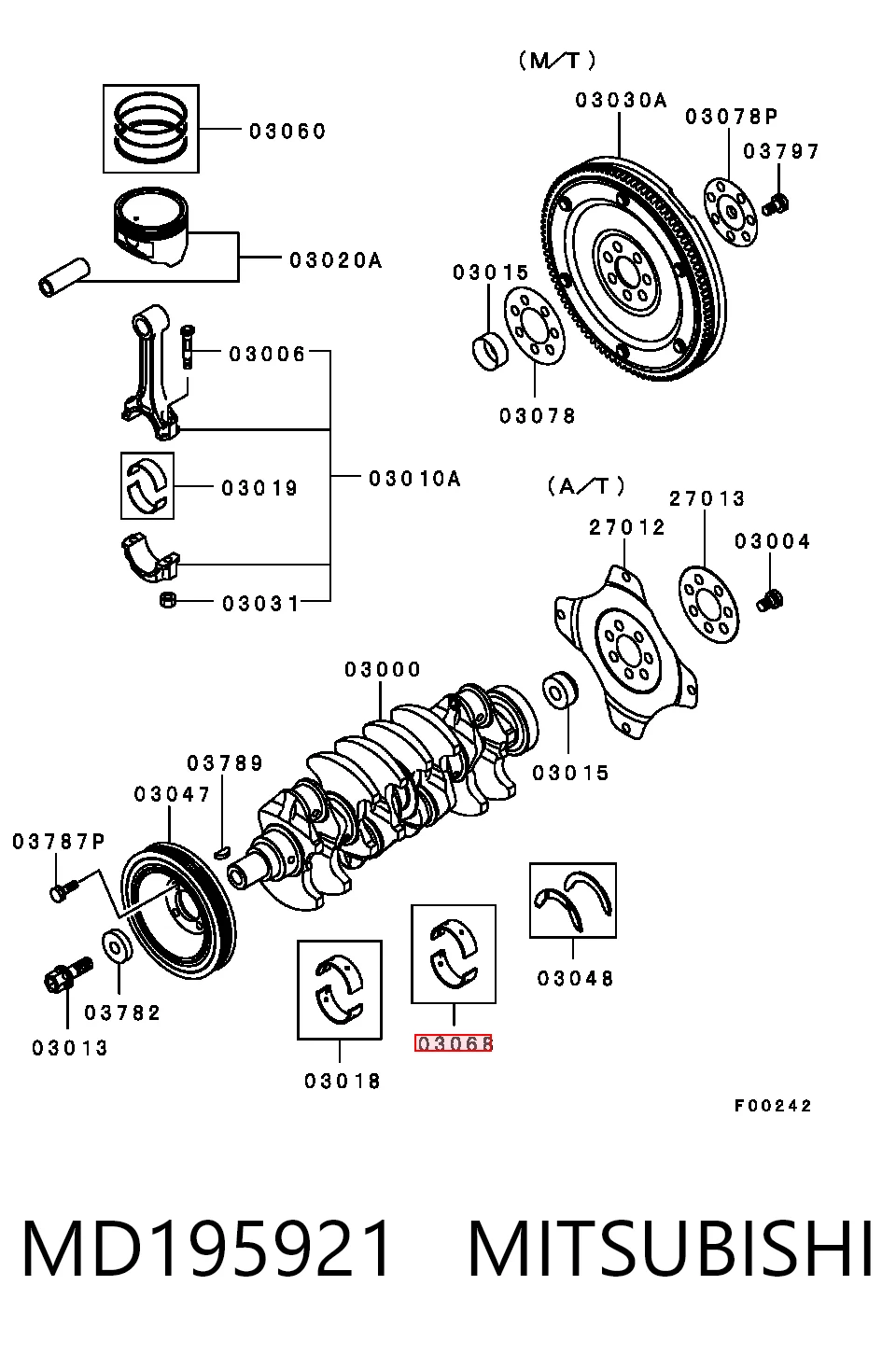 Folhas inseridas principais de cambota, kit, padrão (STD) Chrysler KMD195916 preço, a partir de 27,64 USD