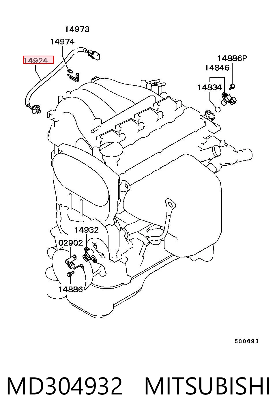 Sensor de detonação Mitsubishi Lancer VI CJ, CP ao melhor preço