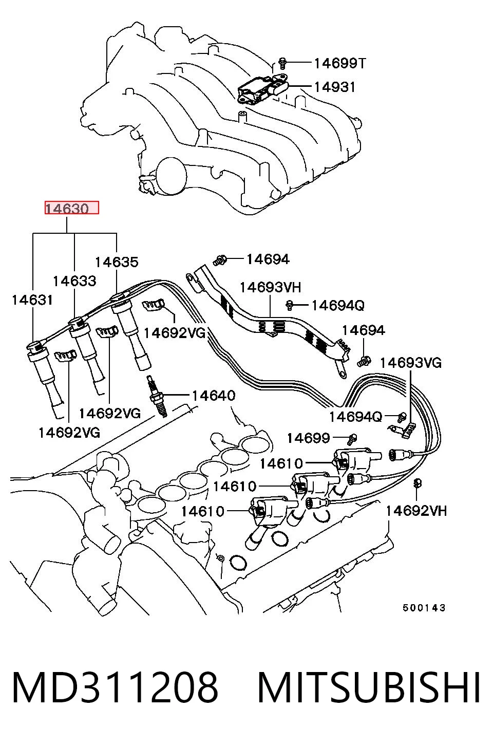 Fios de alta voltagem, kit Hyundai/Kia 2750139B00