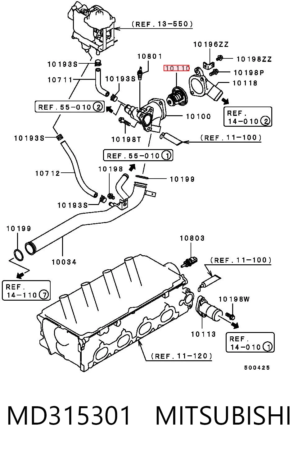 MD315301 Mitsubishi Termostato