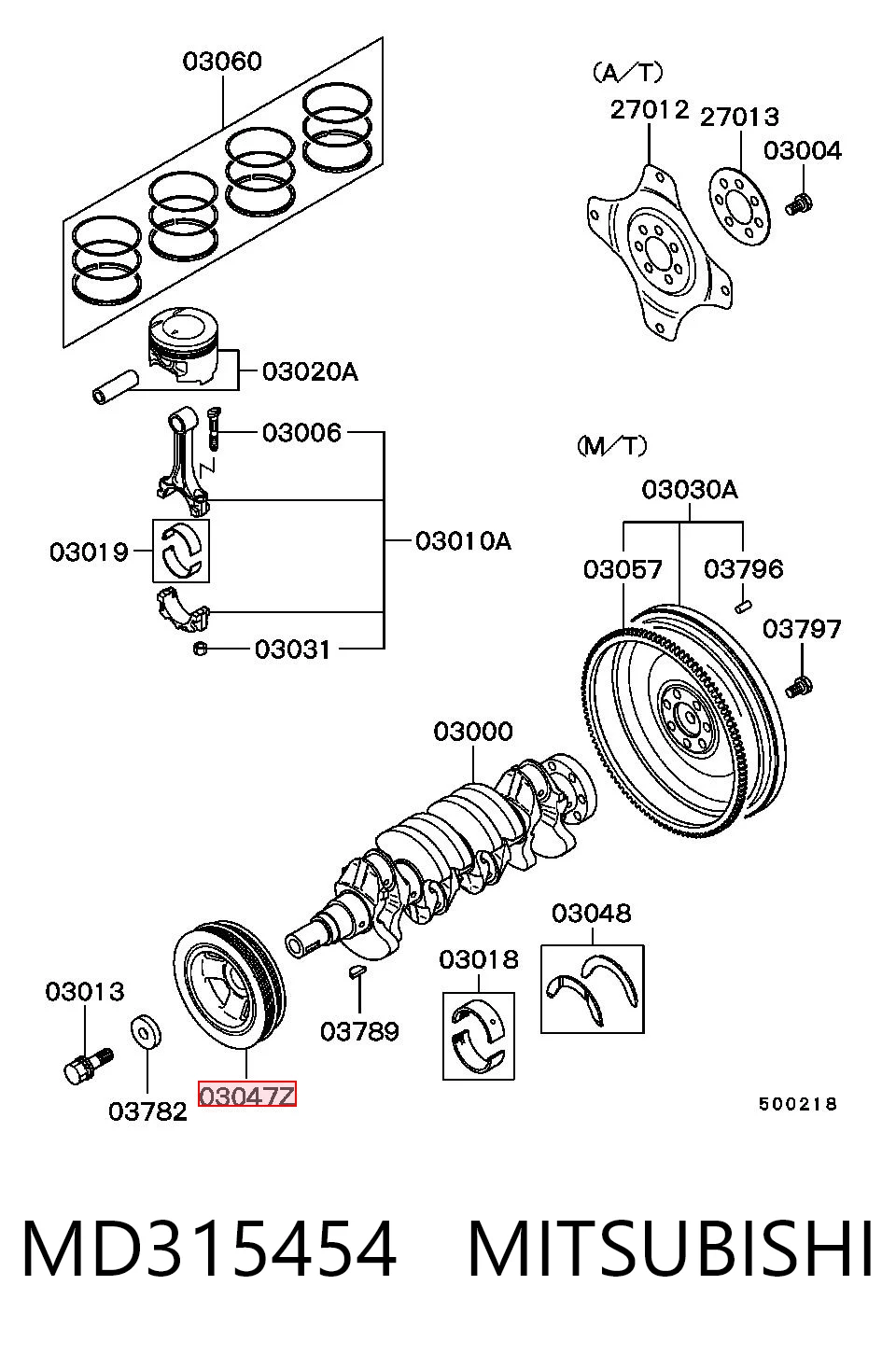 MD315454 Mitsubishi Polia de cambota