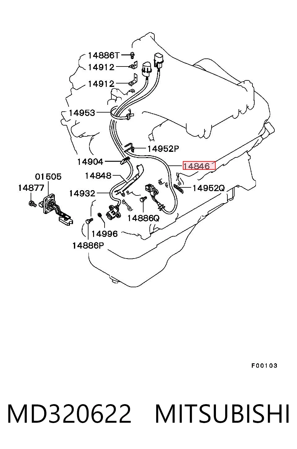 MD320622 Mitsubishi Sensor de posição da árvore distribuidora