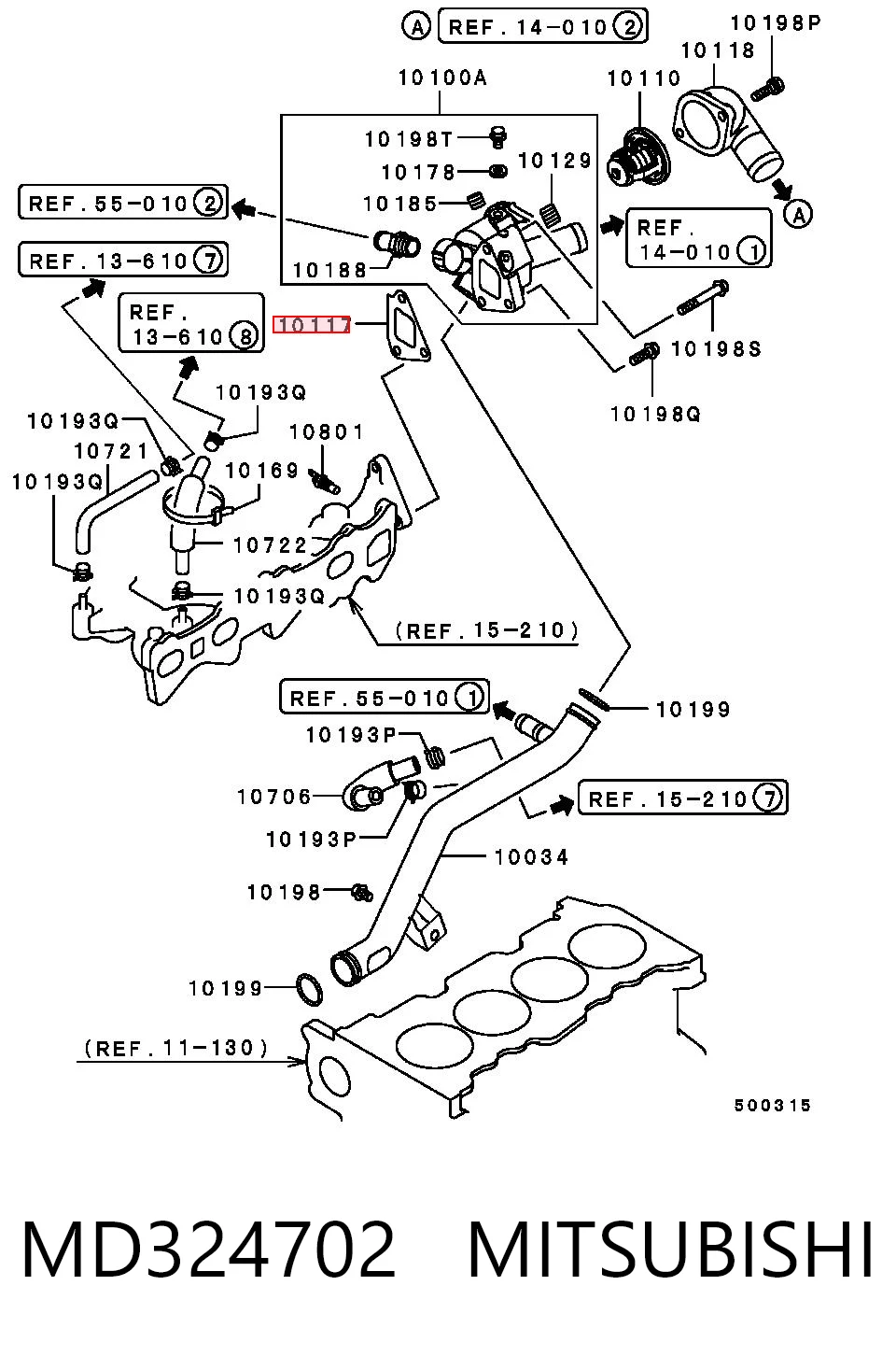 Vedante de termostato Mitsubishi Lancer IX CSA ao melhor preço