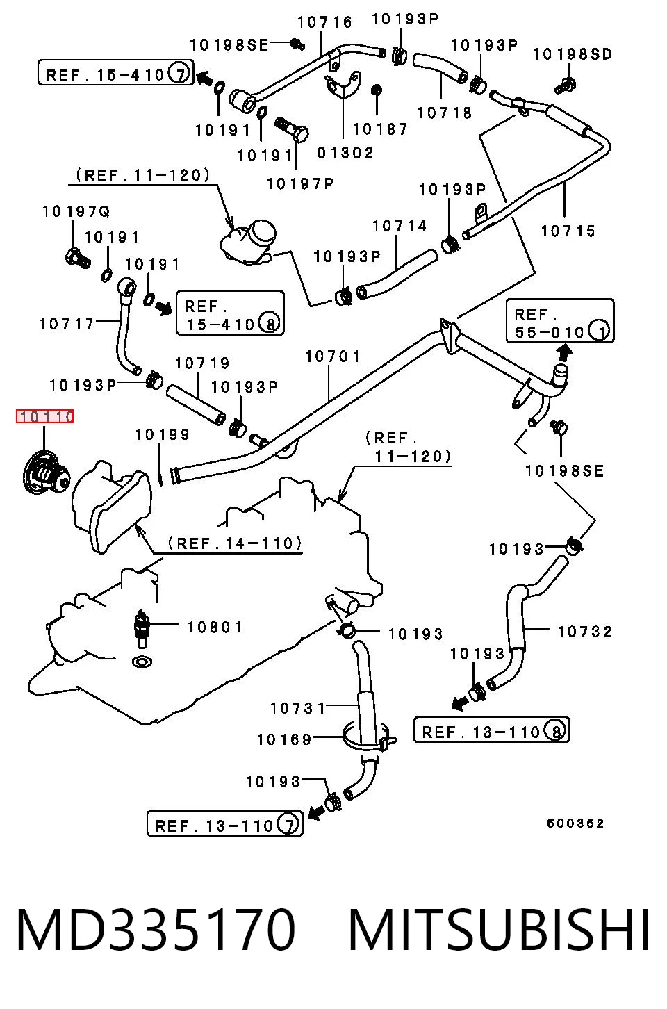 MD335170 Mitsubishi Termostato