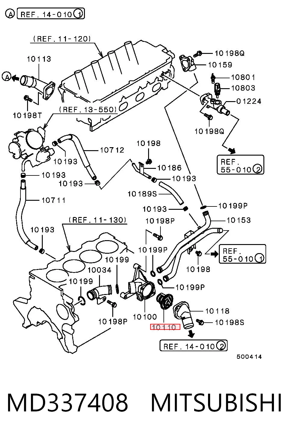 MD337408 Mitsubishi Termostato