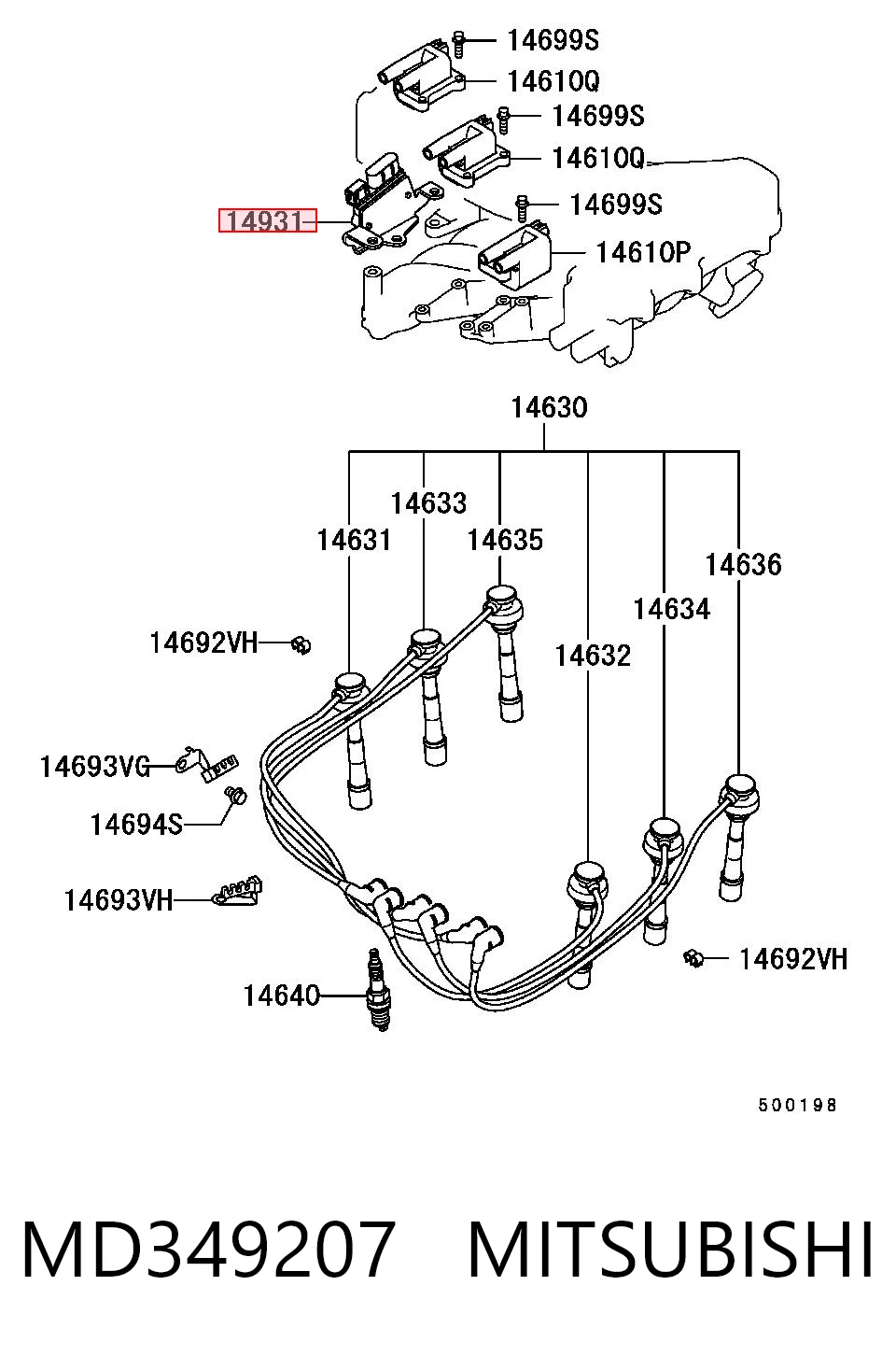 Módulo de ignição (comutador) para Mitsubishi Montero SPORT K8, K9