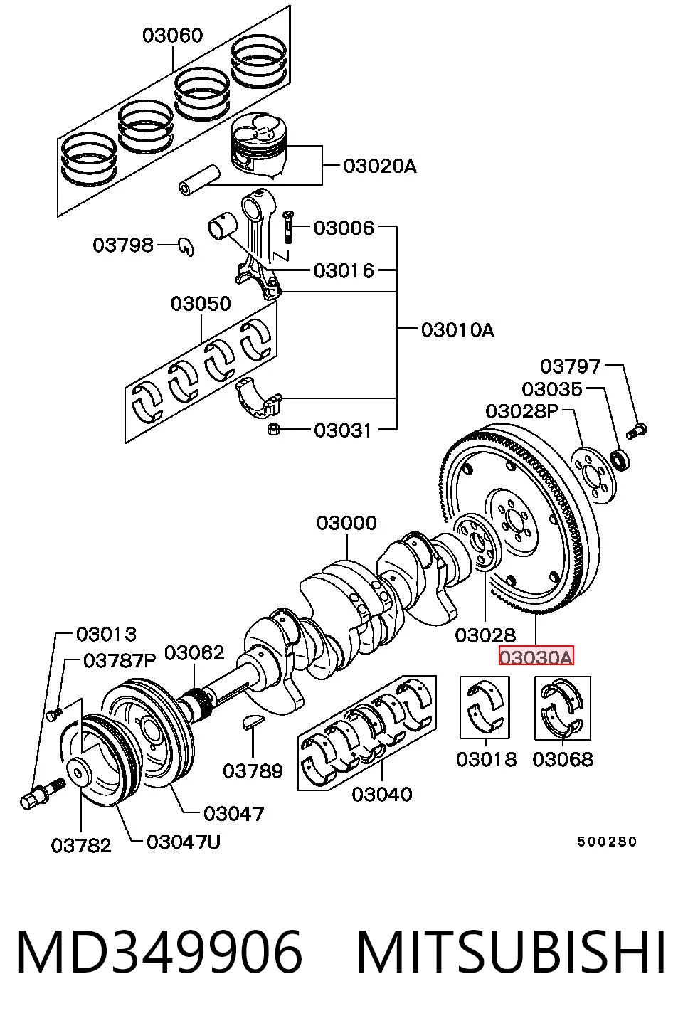  Volante de motor Mitsubishi L 200 III pick-up (K60, K70) (1996 - 2007) III