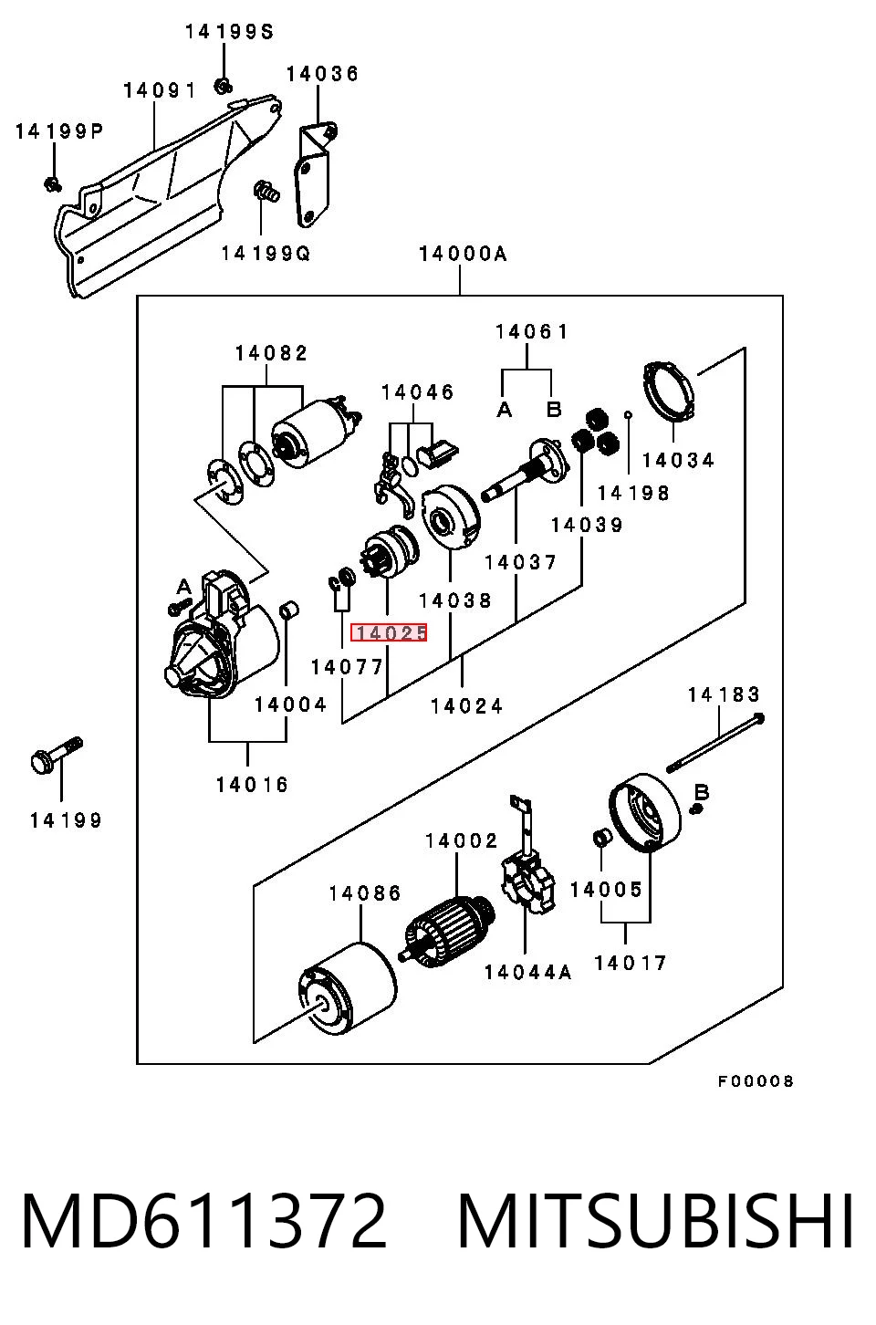  Roda-livre do motor de arranco Suzuki Swift conversível (SF413) (1991 - 1996) 