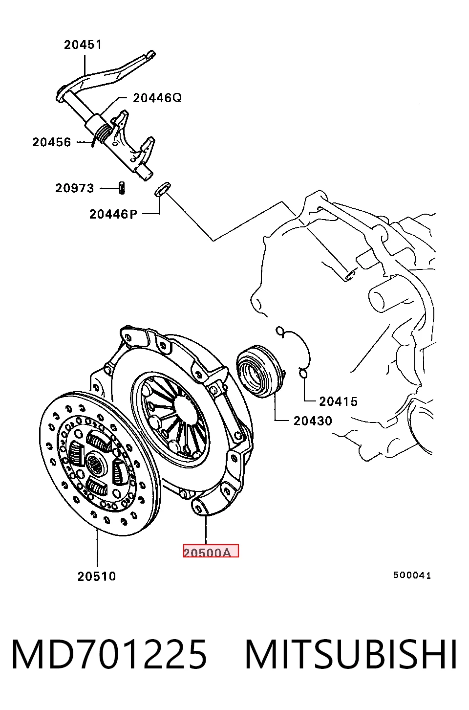 MD802071 Hyundai/Kia Cesta de embraiagem