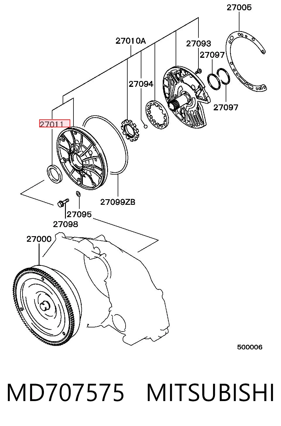 MD707575 Chrysler Bucim de bomba de óleo da Caixa Automática de Mudança