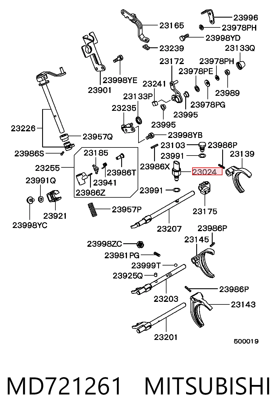 Sensor de ativação das luzes de marcha à ré Mitsubishi Galant V E1A ao melhor preço