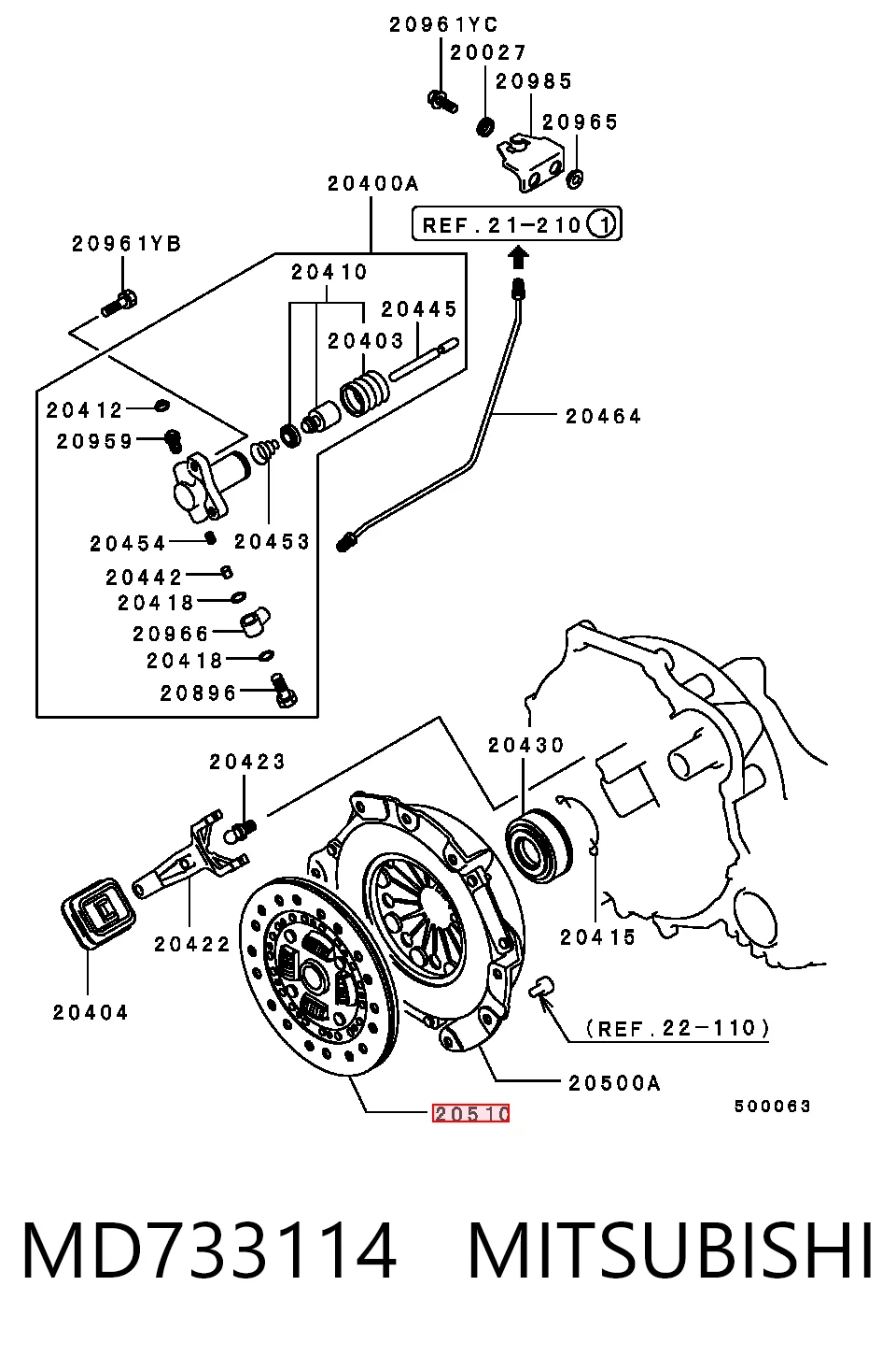 Disco de embraiagem MD741736 Chrysler