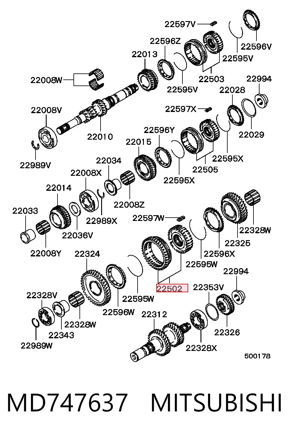 MD747637 Mitsubishi