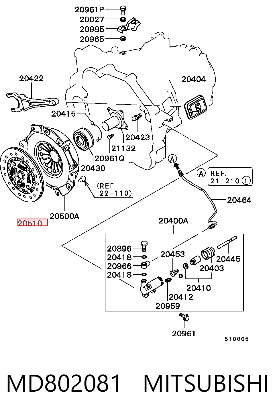 Disco de embraiagem Mitsubishi Lancer IV hatchback (C6A, C7A) (1988 - 1994) IV