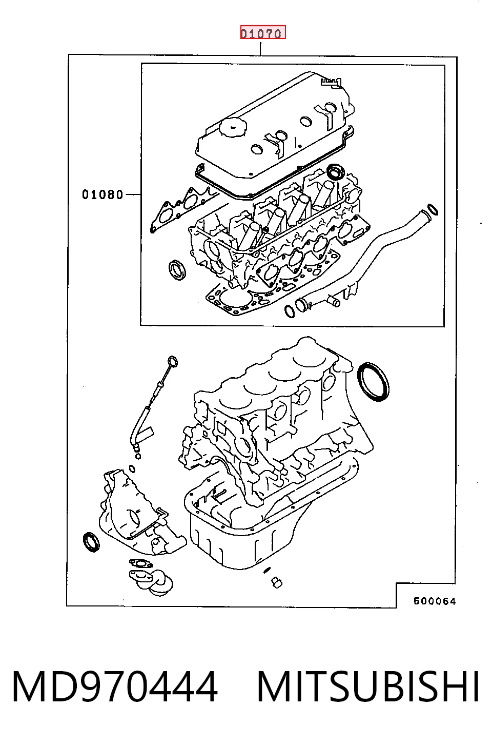 Kit de vedantes de motor completo Mitsubishi Lancer V CBW,CDW ao melhor preço