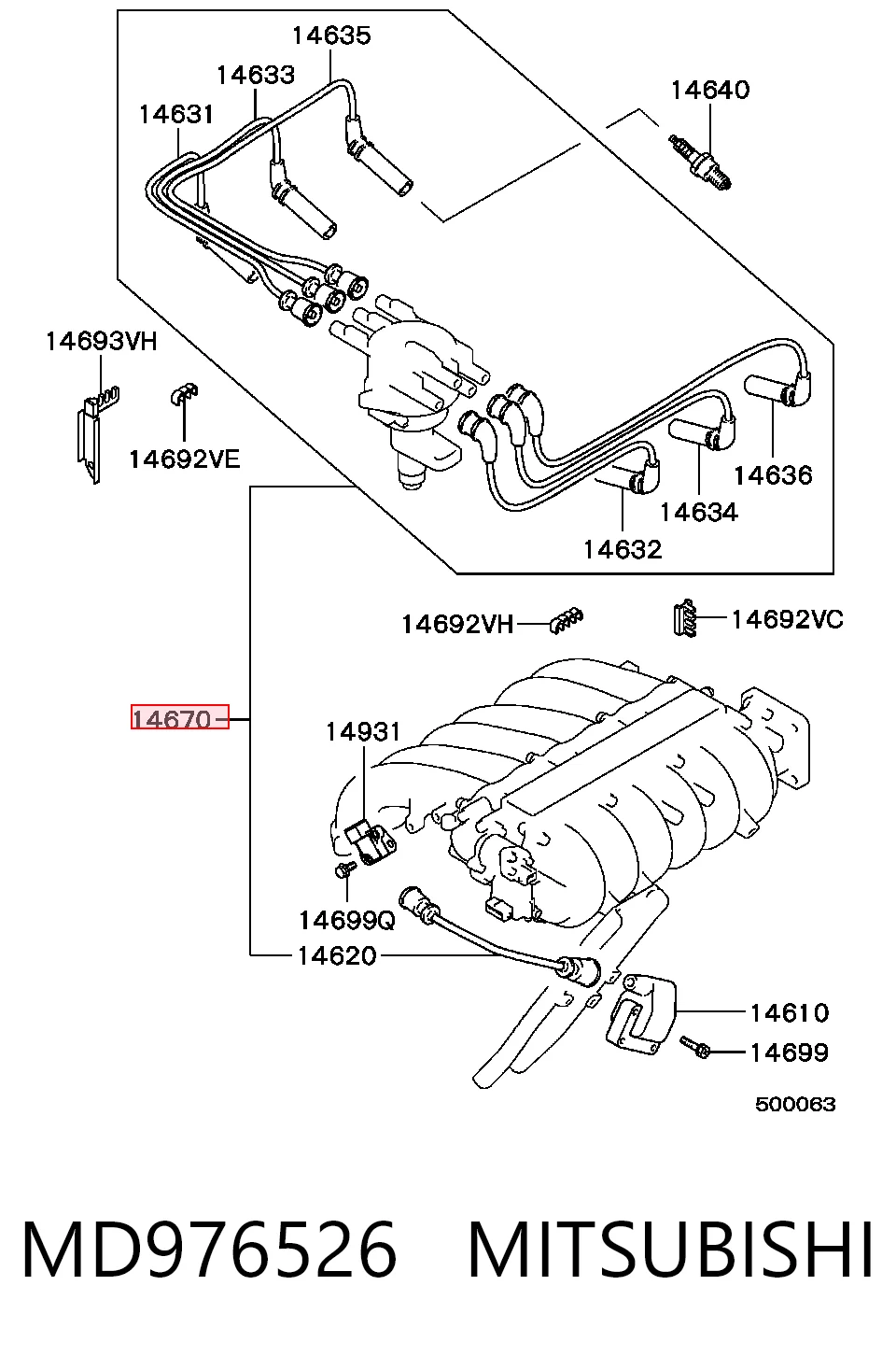 Fios de alta voltagem, kit Hyundai Galloper  JK