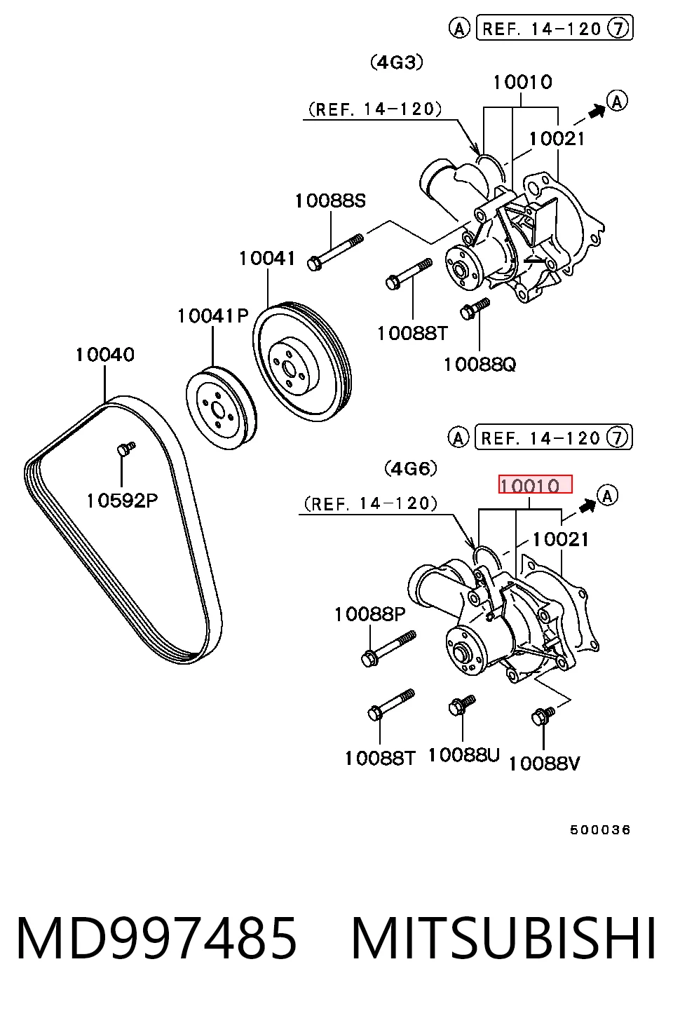 MD997485 Mitsubishi