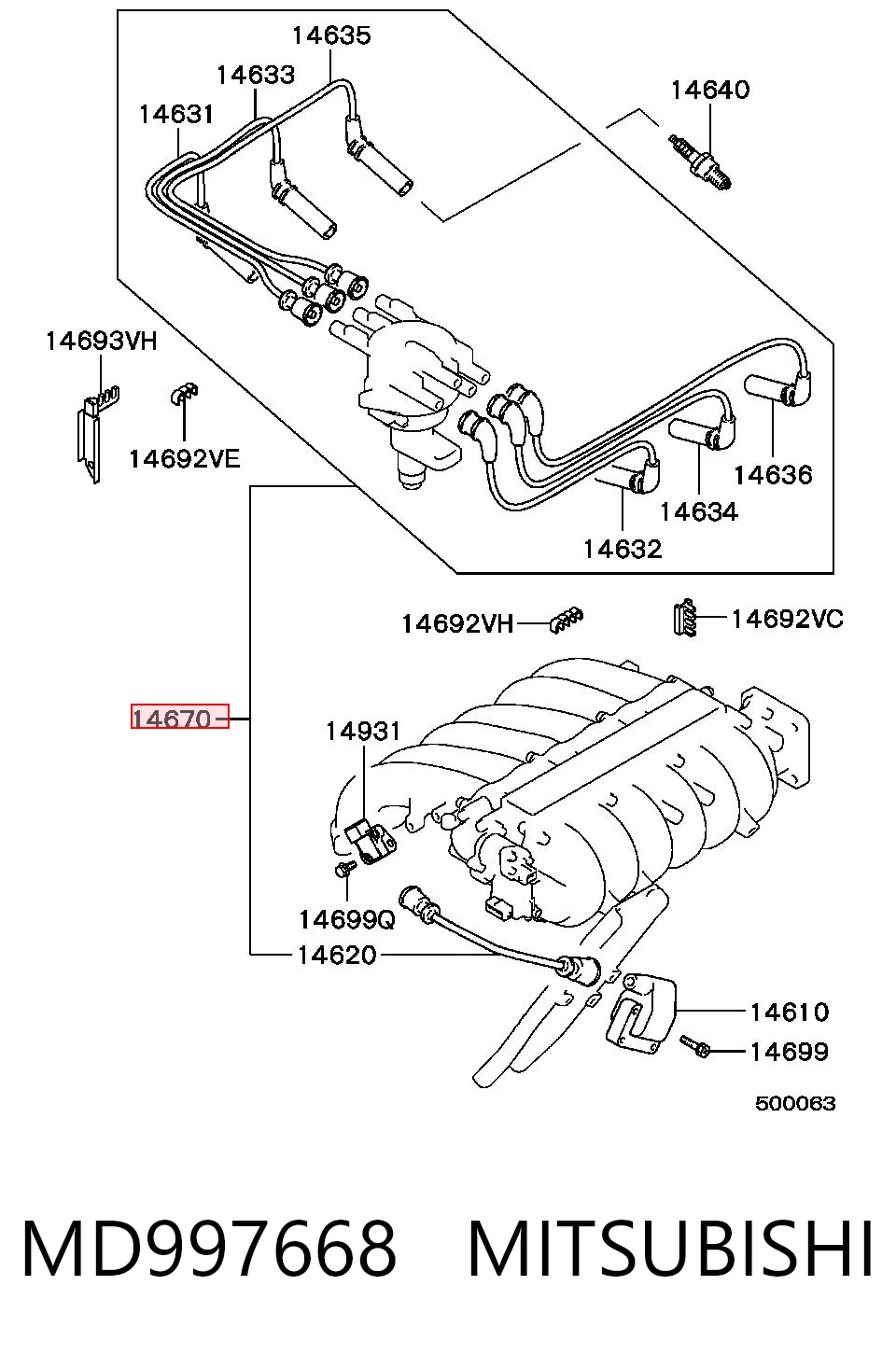 Fios de alta voltagem, kit para Hyundai Galloper JK
