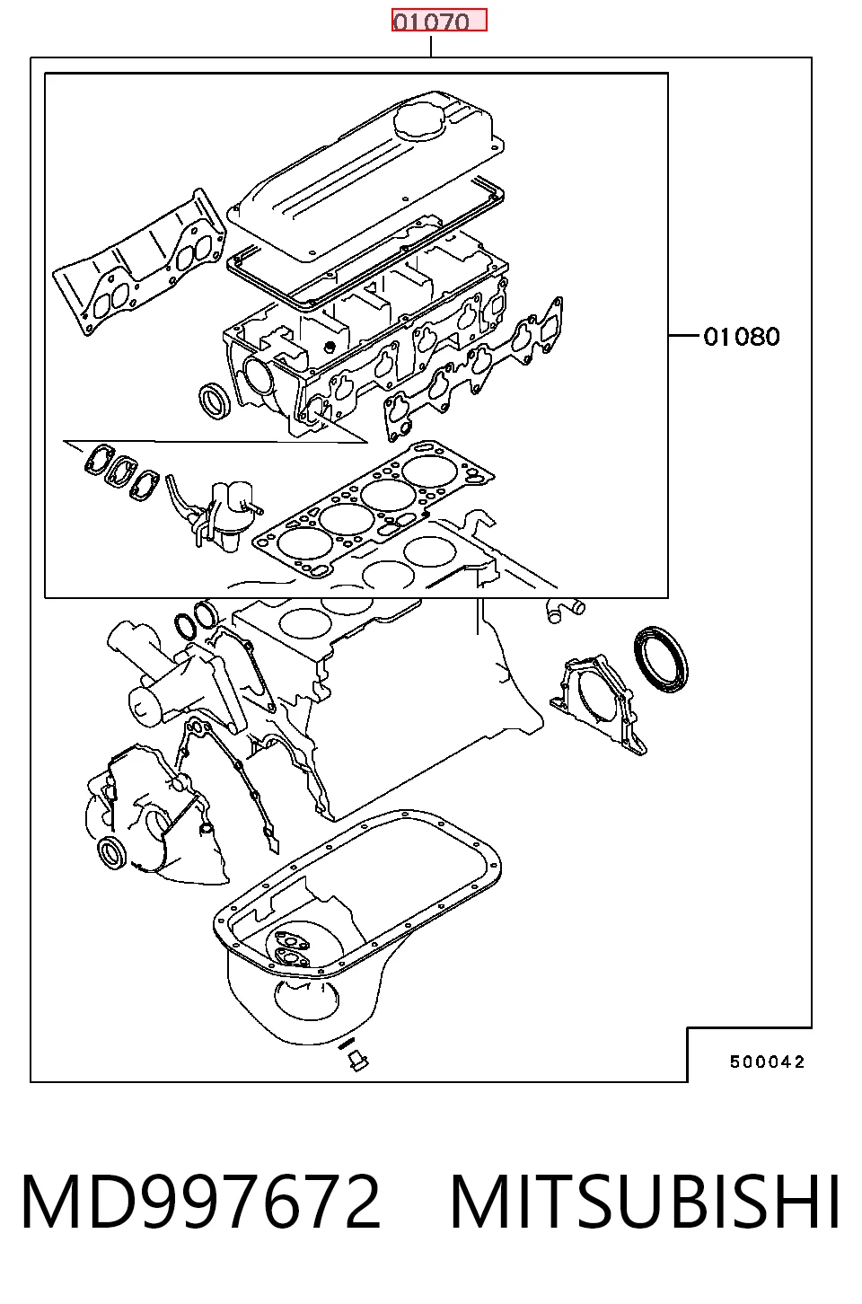 Kit de vedantes de motor completo Mitsubishi Lancer IV C6A, C7A ao melhor preço