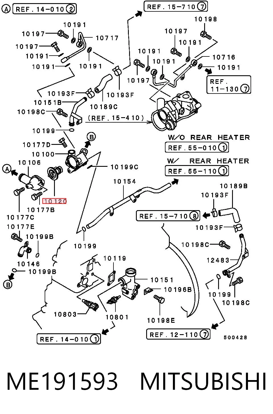 ME191593 Mitsubishi Termostato