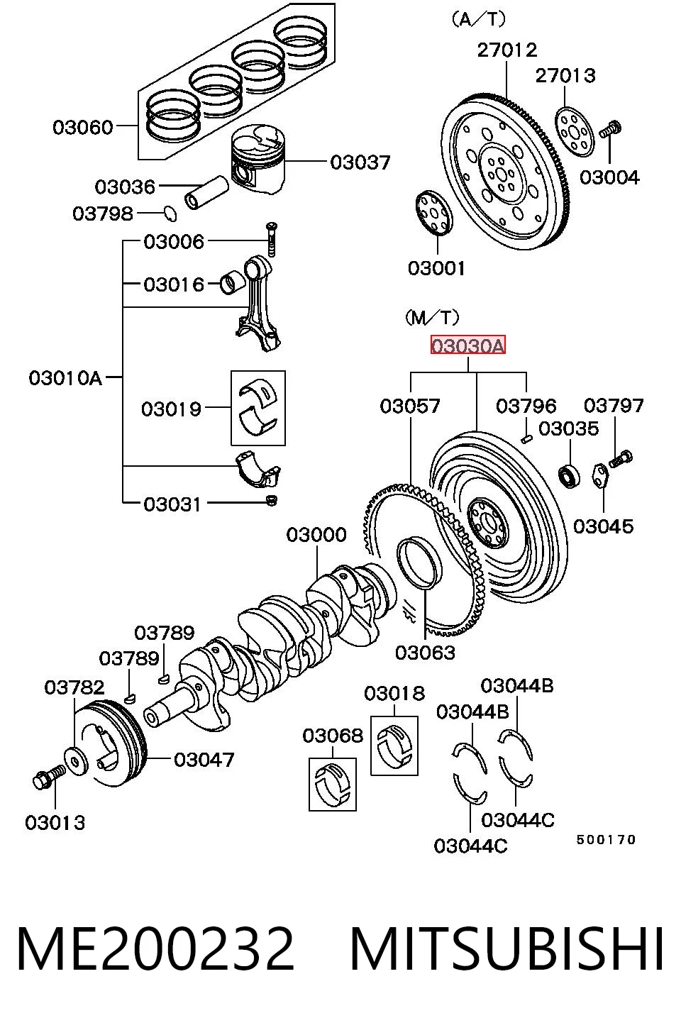  Coroa de volante Mitsubishi L 200 III pick-up (K60, K70) (1996 - 2007) III