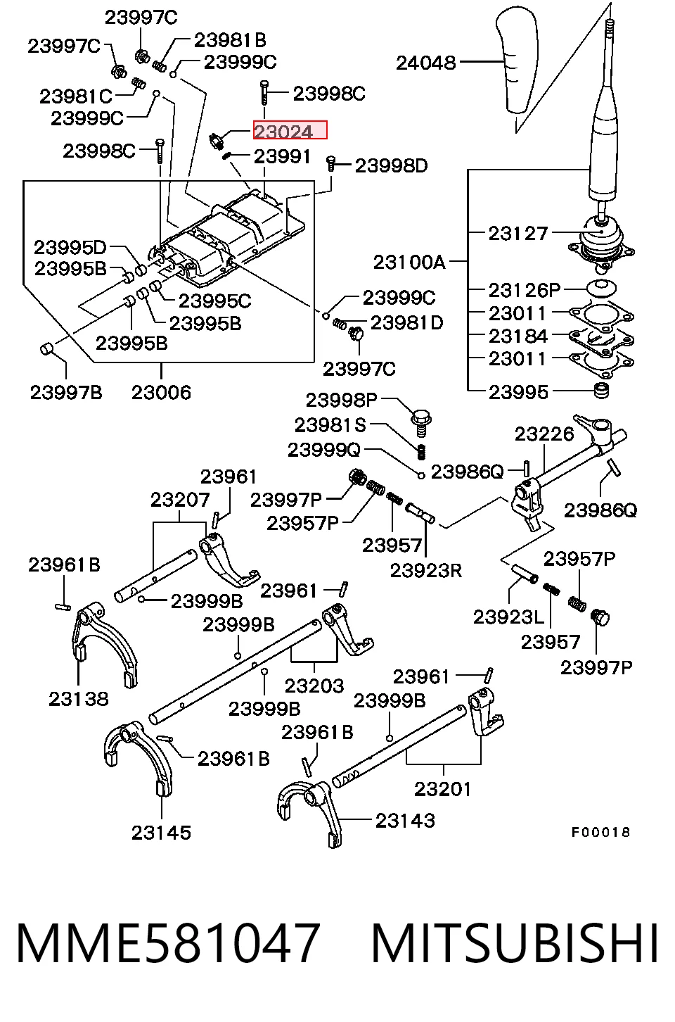 MME581047 Mitsubishi Sensor de ativação das luzes de marcha à ré