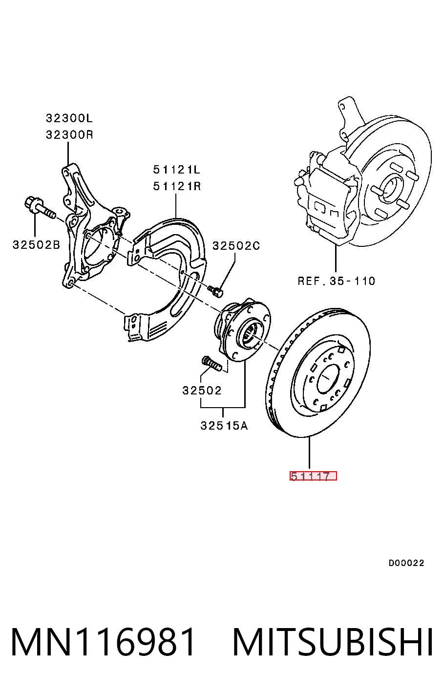 MN116981 Mitsubishi
