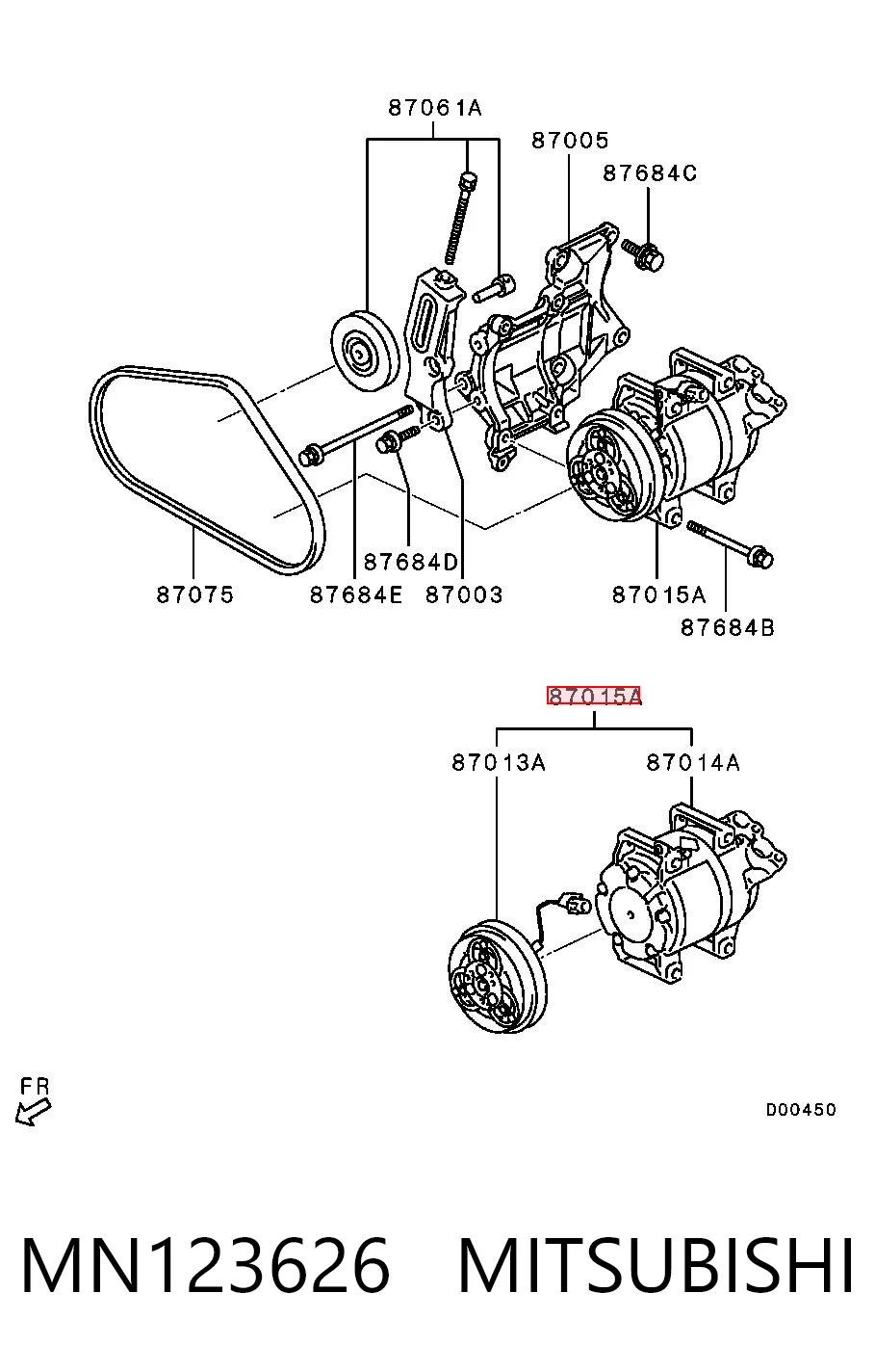MN123626 Mitsubishi Compressor de aparelho de ar condicionado