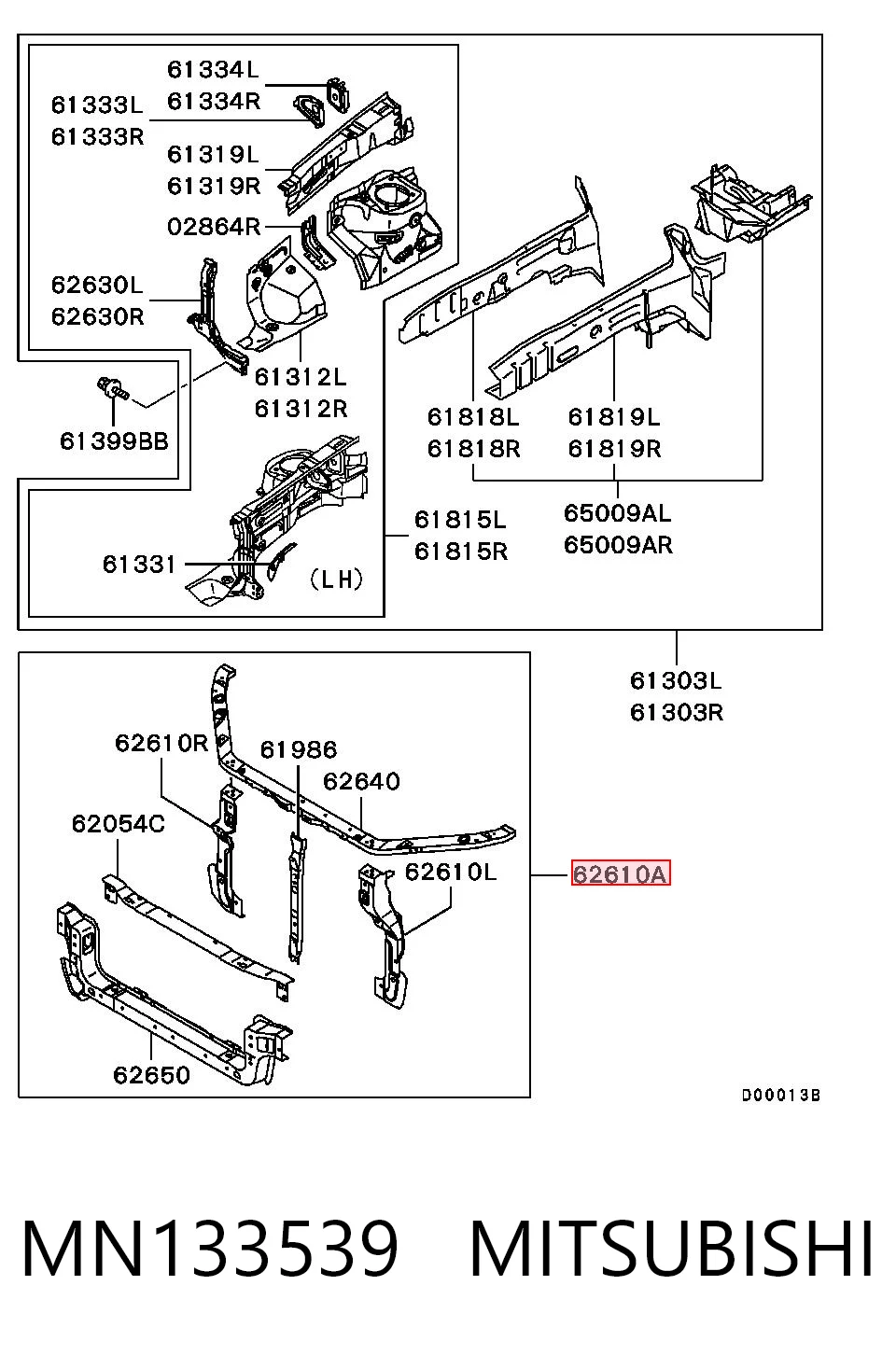  para Mitsubishi Outlander I (CU)