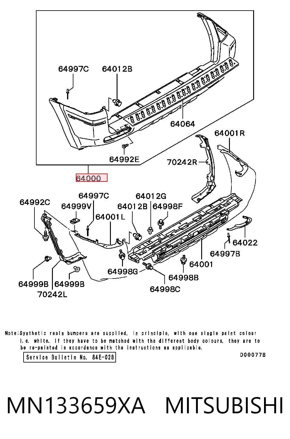 Pára-choque traseiro para Mitsubishi Pajero CLASSIC II V2W