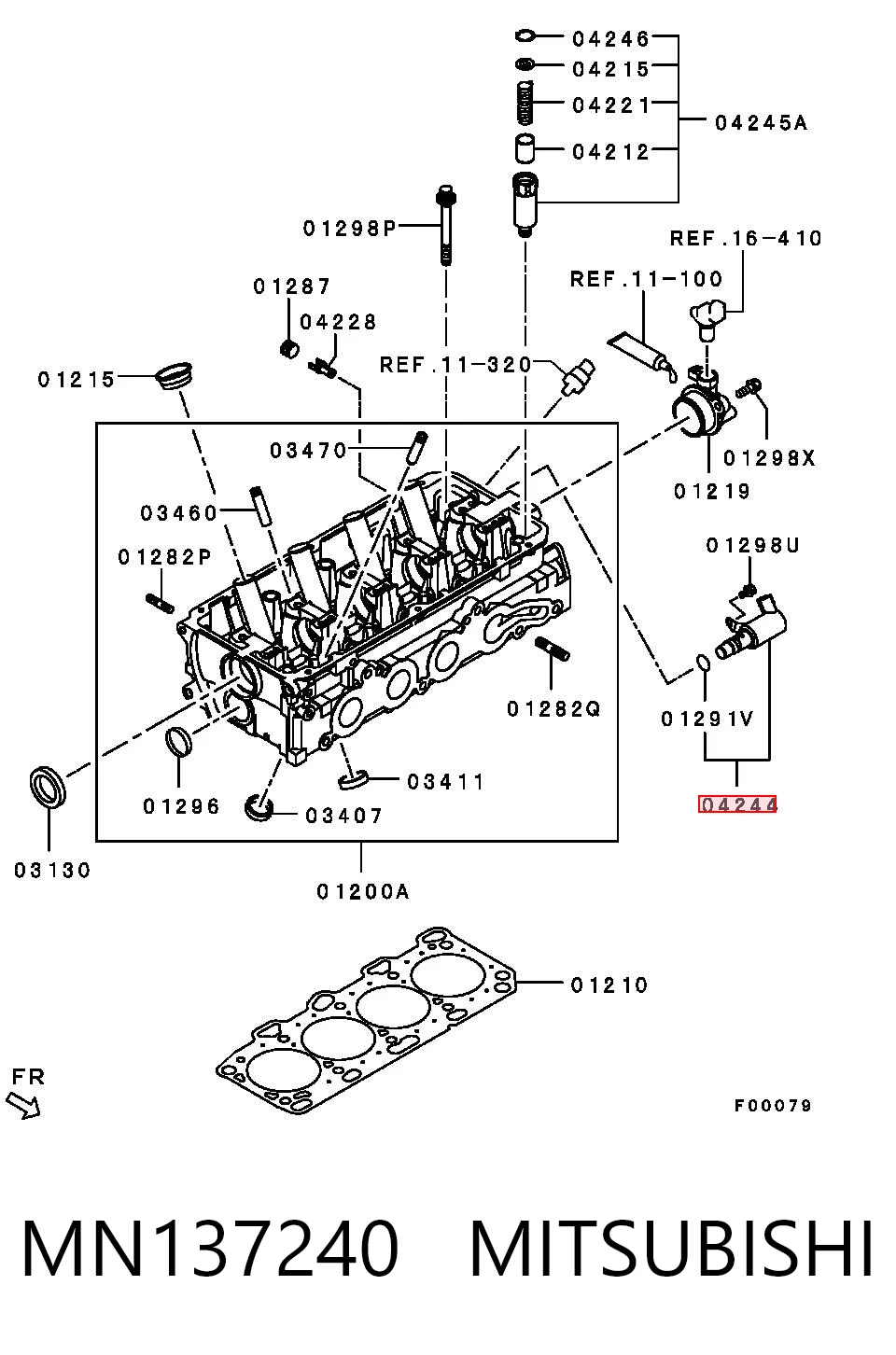MN137240 Mitsubishi Válvula eletromagnética de posição (de fases) da árvore distribuidora