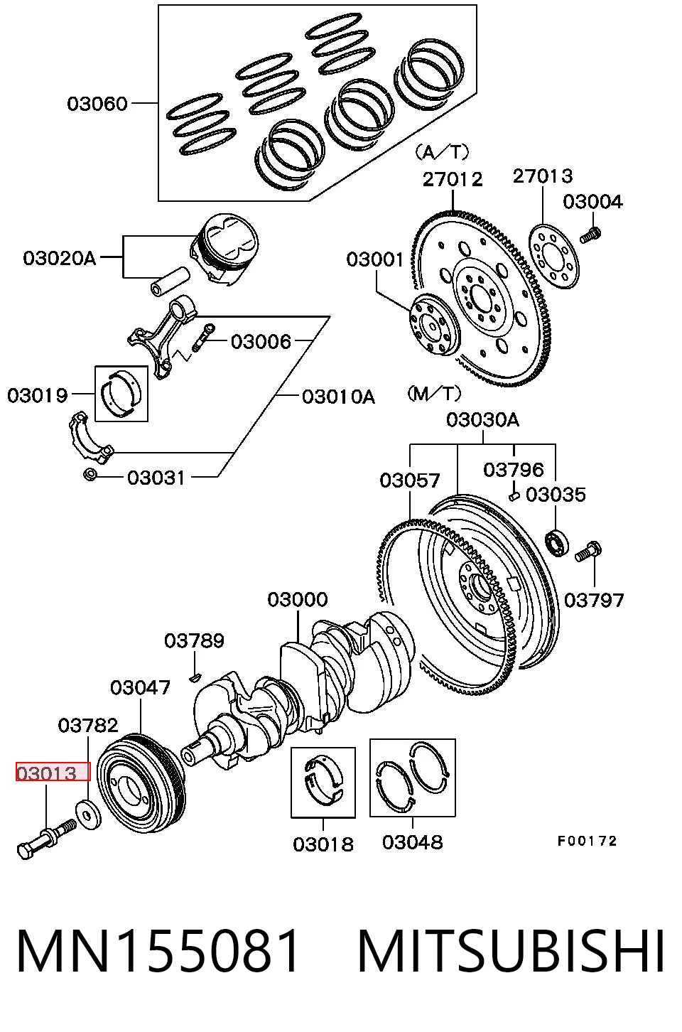 Parafuso da polia de cambota Chrysler 1100A141 preço, a partir de 10,70 USD