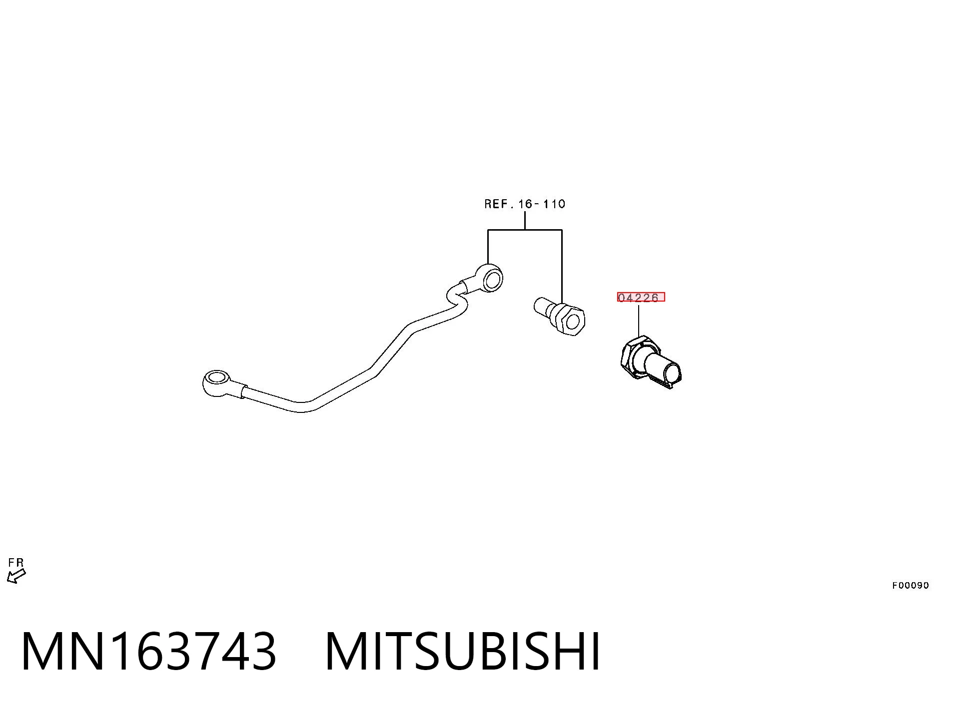 MN163743 Mitsubishi Sensor de pressão de óleo