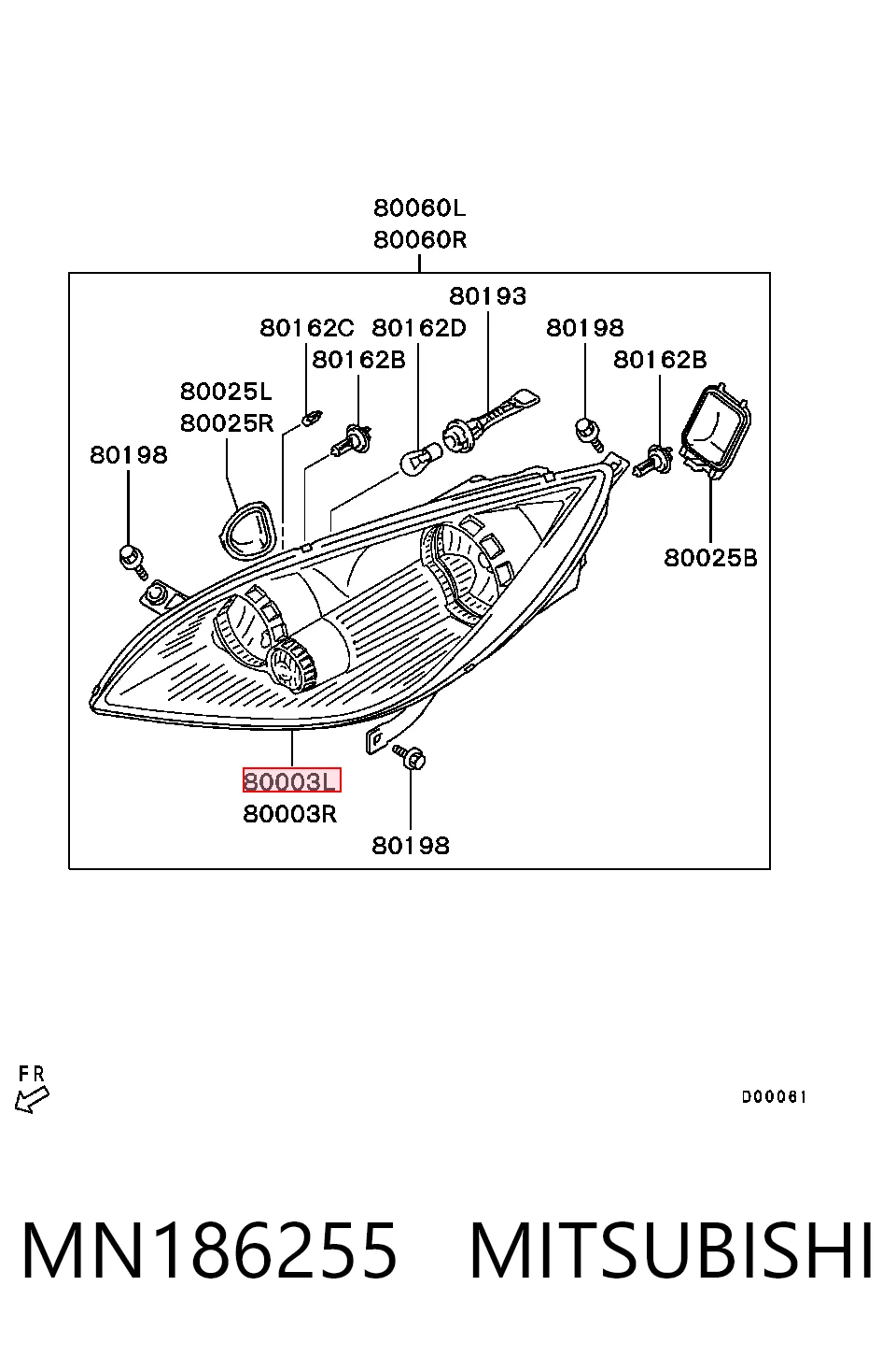 Luz esquerda Mitsubishi Colt preço, a partir de 63,70 USD
