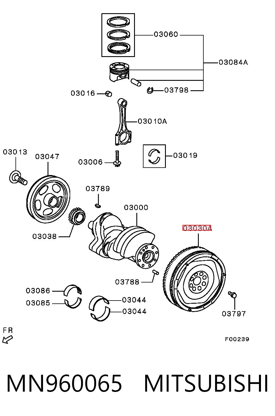 Volante de motor para Mitsubishi Colt VI Z3A