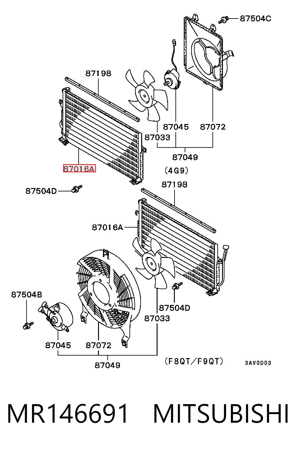 Radiador de aparelho de ar condicionado Volvo V40  VW