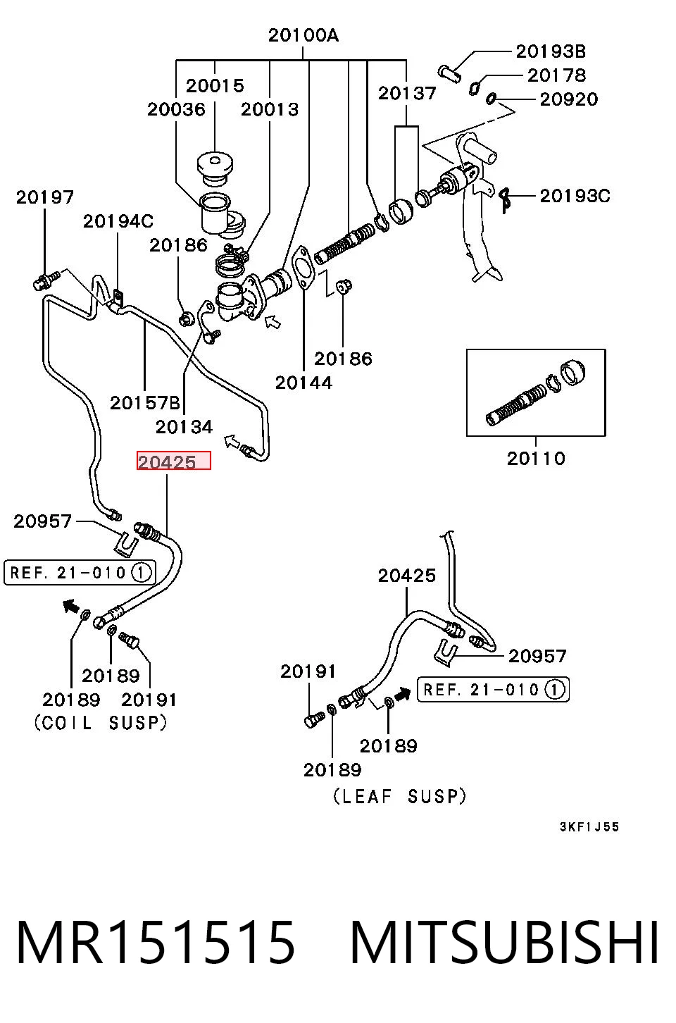 Mangueira de embraiagem Mitsubishi Pajero II V2W, V4W ao melhor preço