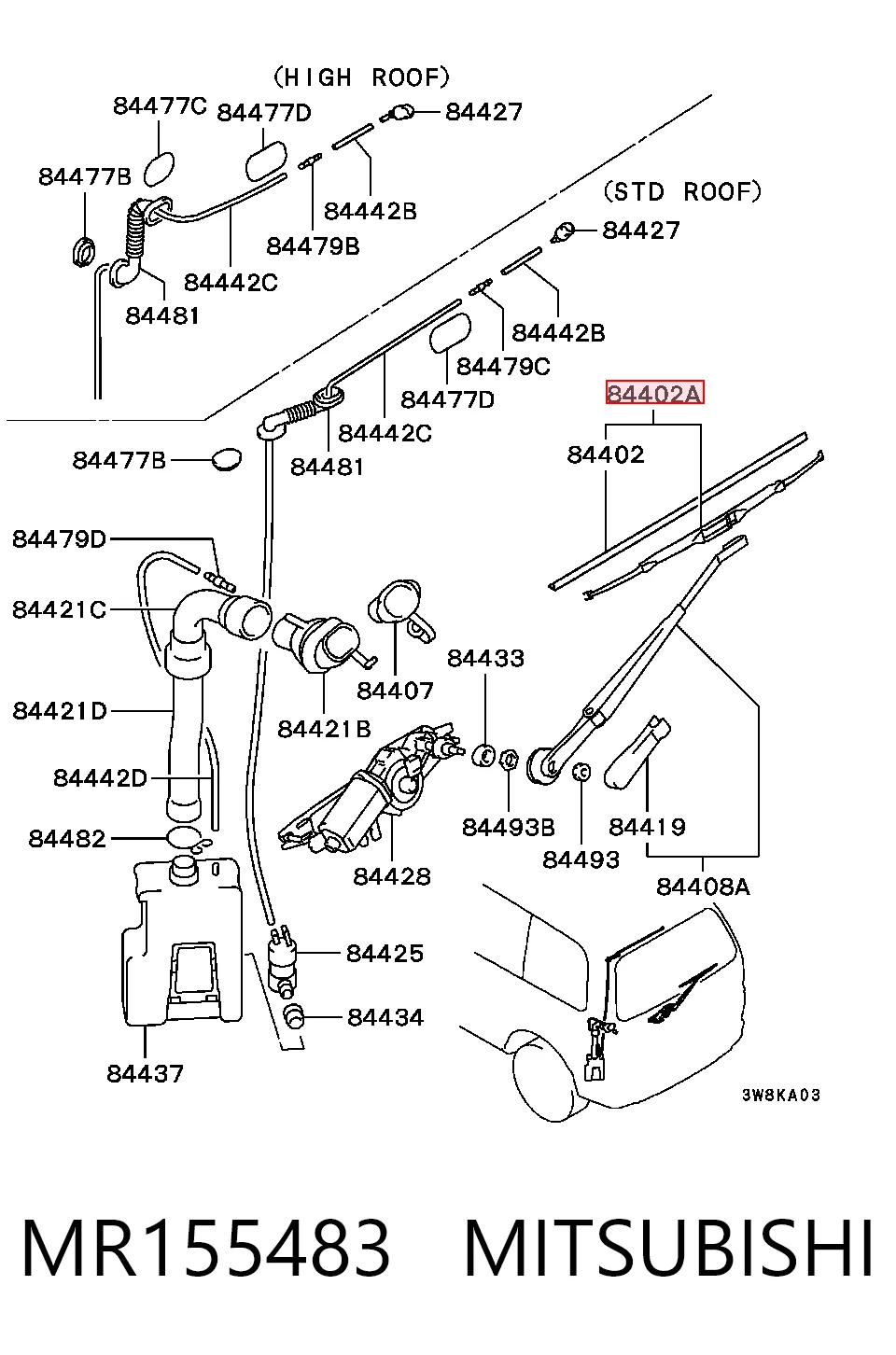  Limpa-pára-brisas de vidro traseiro Audi 80 B4 sedan (8C2) (1991 - 1994) B4